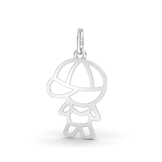 Přívěsek kluk z bílého zlata