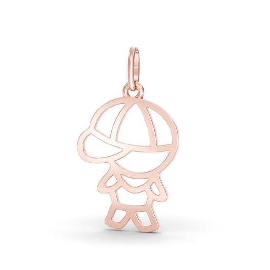 Přívěsek kluk z růžového zlata