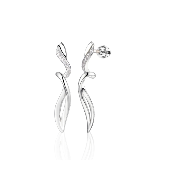 Gems, Originální náušnice Virelisa, bílé zlato s brilianty