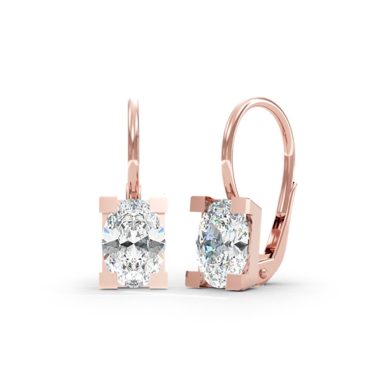 Couple, Elegantní náušnice Vesta, růžové zlato se zirkony