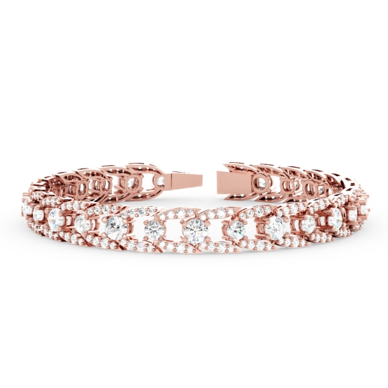 Couple, Luxusní náramek Valoria, růžové zlato se zirkony