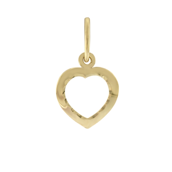 Decentní přívěsek Amoria II ve tvaru srdce, žluté zlato
