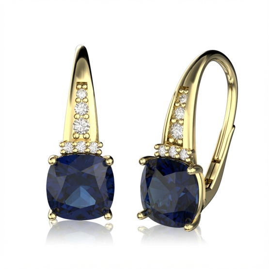 Couple, Výrazné zlaté náušnice Nona, žluté zlato se zirkony