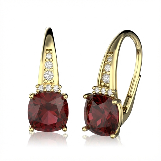 Couple, Výrazné zlaté náušnice Nona, žluté zlato se zirkony