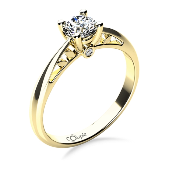 Couple, Zásnubní prsten Jodie I, žluté zlato a zirkony