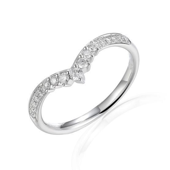 Diamantový prsten Virelle v bílém zlatě