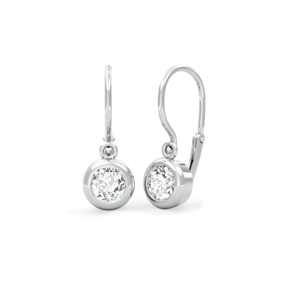 Dětské náušnice Anisha II, bílé zlato se zirkony