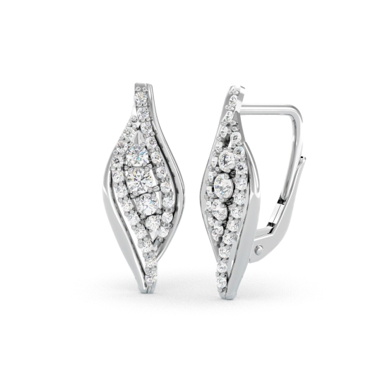 Couple, Náušnice Flamira, bílé zlato se zirkony