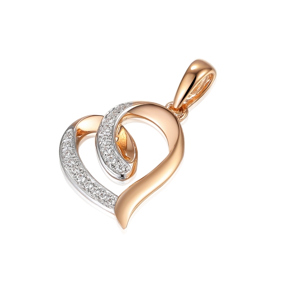 Gems, Elegantní přívěsek Asmara s diamanty, růžové zlato