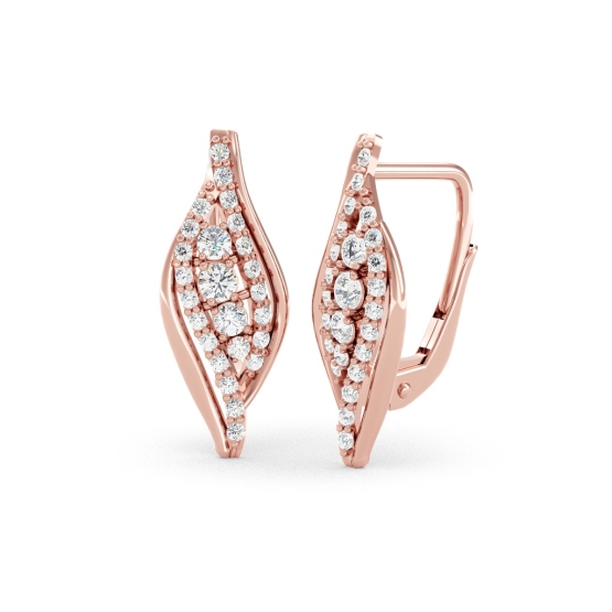 Couple, Náušnice Flamira, růžové zlato se zirkony