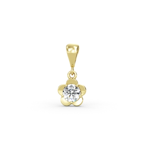 Přívěsek Fione, žluté zlato se zirkonem