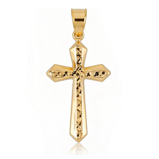 Luxur, Přívěsek Valen ve tvaru kříže ze žlutého zlata