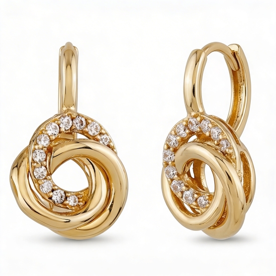 Luxur, Náušnice Orlina, žluté zlato se zirkony