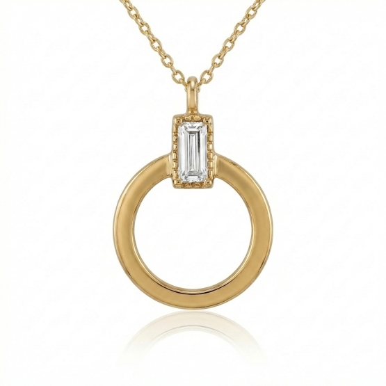 Luxur, Originální náhrdelník Envia, žluté zlato se zirkonem