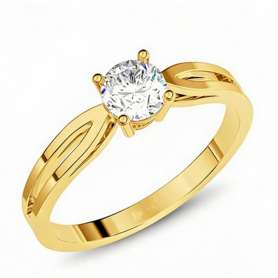 Luxur, Originální prsten Velaris, žluté zlato se zirkonem