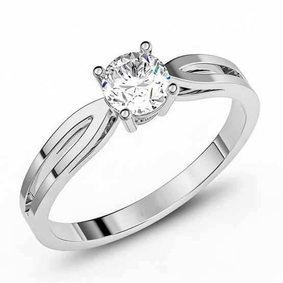 Originální prsten Velaris, bílé zlato se zirkonem