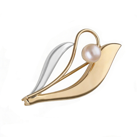 Luxur, Brož Sylva z kombinovaného zlata s perlou