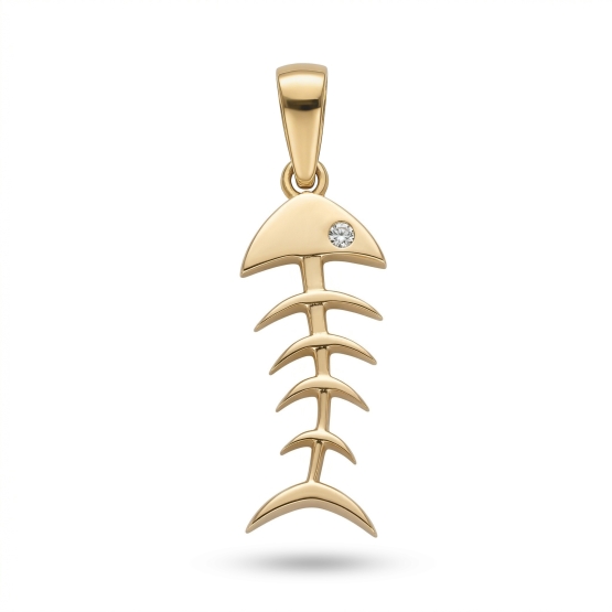 Originální přívěsek Spinea ze žlutého zlata se zirkonem