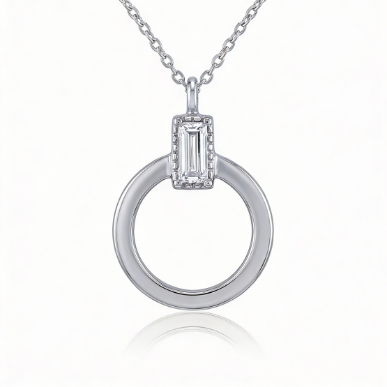 Luxur, Originální náhrdelník Envia, bílé zlato se zirkonem