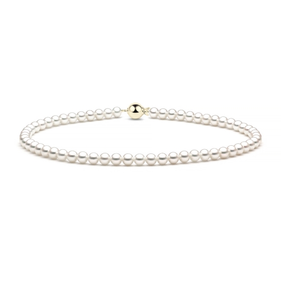 Gems, Luxusní perlový náhrdelník se zapínáním ze žlutého zlata, délka 48 cm, 585-75-5-0014.0Z00.0.48.744.38
