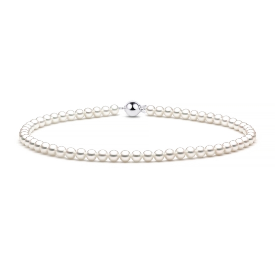 Gems, Luxusní perlový náhrdelník se zapínáním z bílého zlata, délka 43 cm, 585-75-5-0014.1B00.0.43.744.38