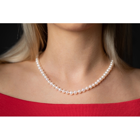 Gems, Luxusní perlový náhrdelník, zapínání ze žlutého zlata, délka 45 cm, 585-75-5-0052.0Z00.0.45.743.38