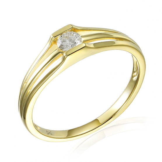 Gems, Zásnubní prsten Nicolette s briliantem, žluté zlato