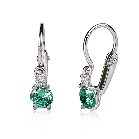 Luxur, Dětské náušnice Enna – bílé zlato a zirkony