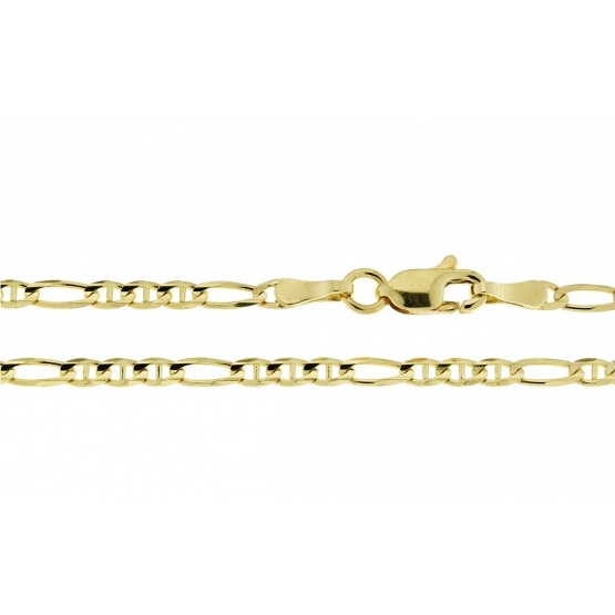 Luxur, Řetízek v provedení figaro, žluté zlato, délka: 45 cm, 3640127-0-45-0