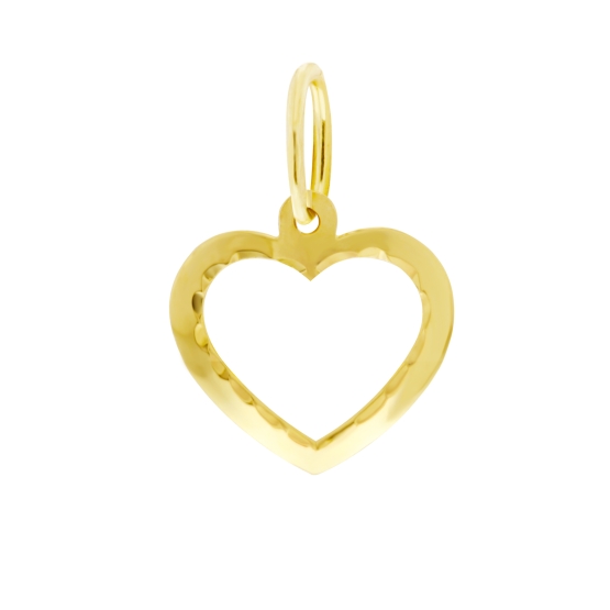 Decentní přívěsek Amoria ve tvaru srdce, žluté zlato