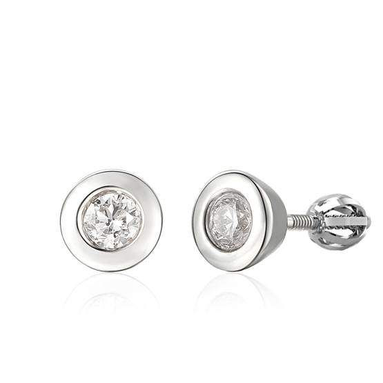 Gems, Diamantové náušnice Kirsty I, bílé zlato s brilianty