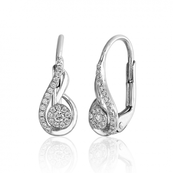 Gems, Diamantové náušnice Mallory, bílé zlato s brilianty, 3880704-0-0-99