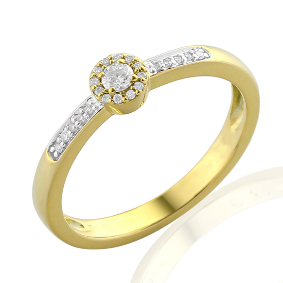 Diamantový prsten GEMS diamonds, žluté zlato