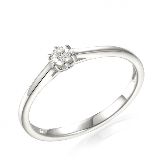 Zásnubní prsten Ariela s diamantem, bílé zlato