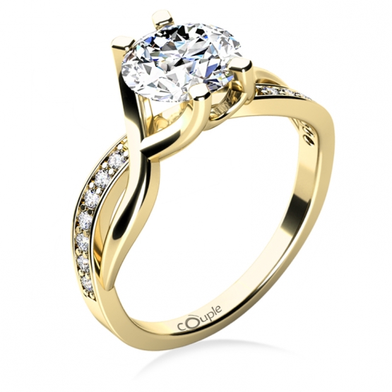 Maui – zásnubní prsten ze žlutého zlata